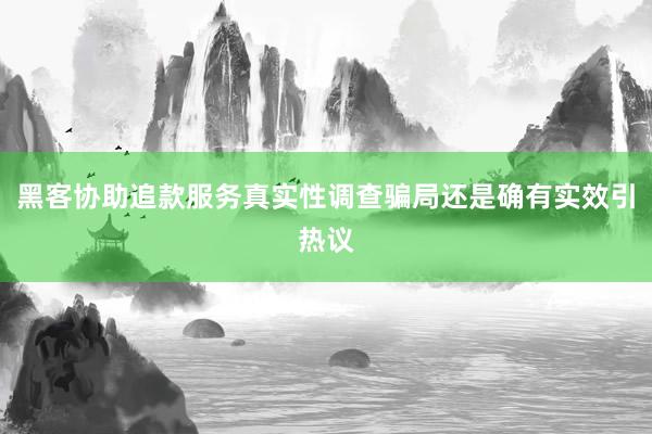 黑客协助追款服务真实性调查骗局还是确有实效引热议